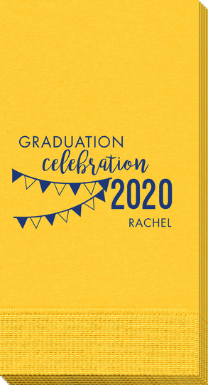 Celebration Pennants Graduation Guest Towels